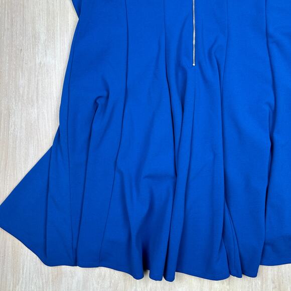 Lane Bryant Royal Blue Off Shoulder Strappy Fit & Flare Sweetheart Neck Dress 24 - Picture 10 of 15